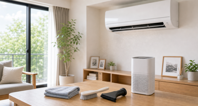 エアコンがホコリ臭い原因は？つけ始めのにおいを減らす確認と掃除手順