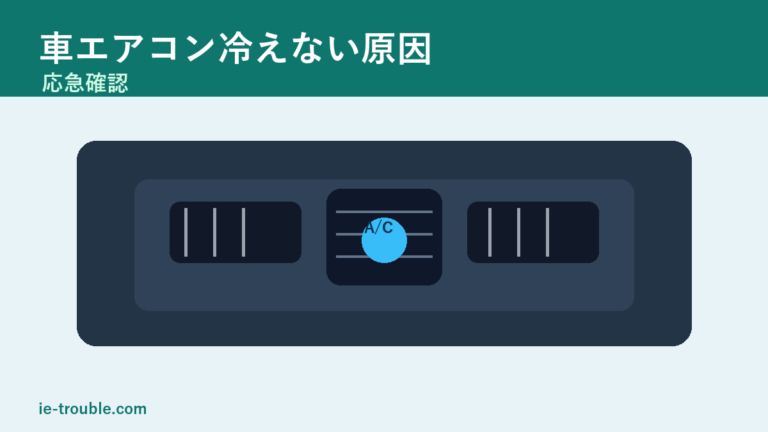 エアコン車冷えない原因は？応急確認と故障を疑うサイン