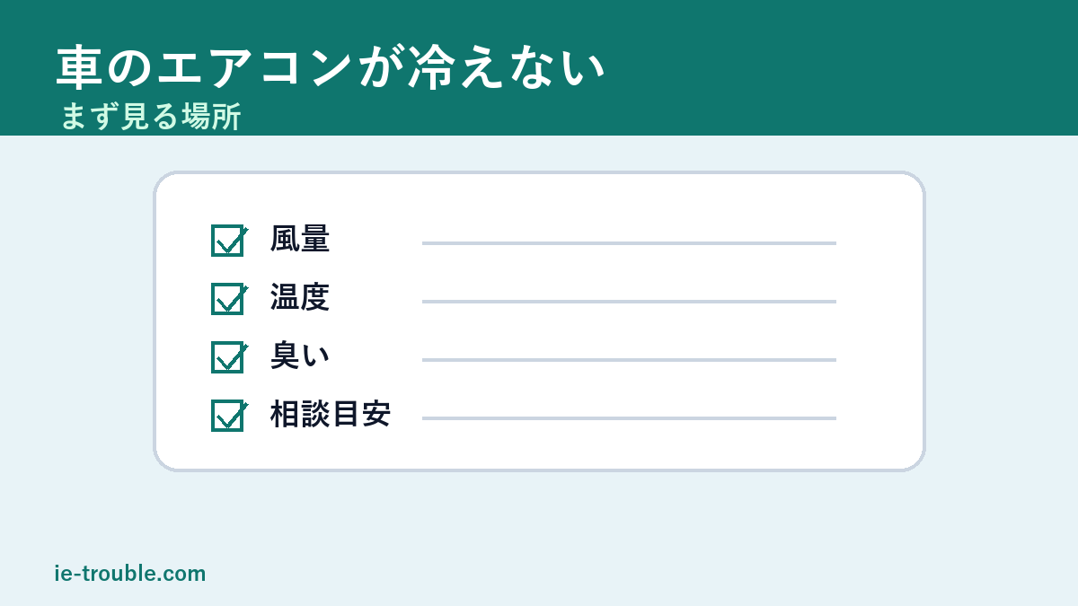 エアコン冷えない車はどこを見る？まず確認する場所と相談目安の本文画像3
