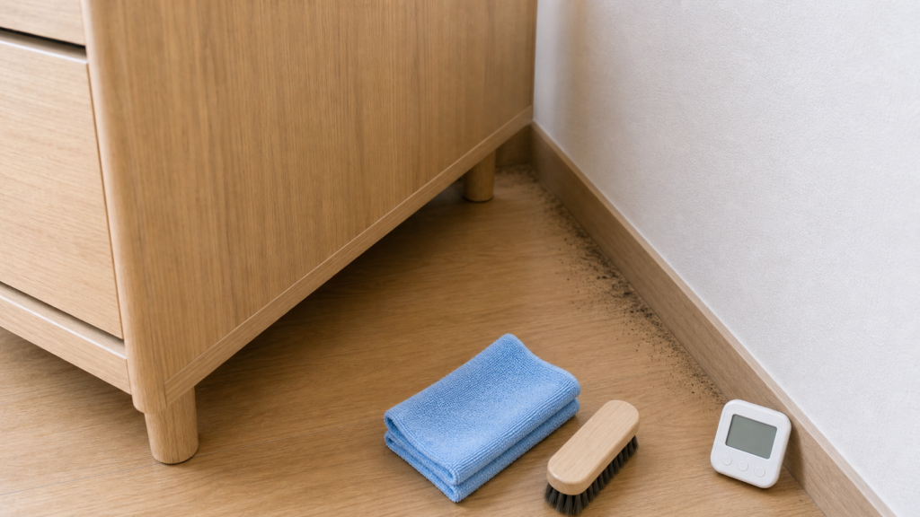 家具 裏 カビの確認と掃除