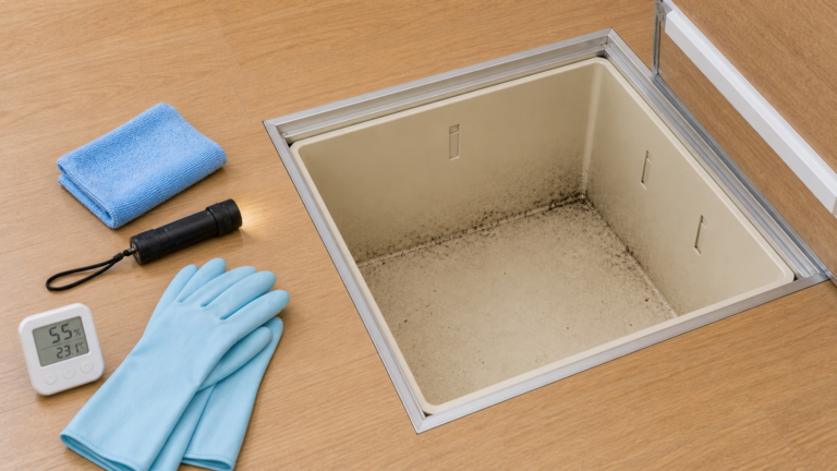 床下収納のカビはどう確認する？掃除の手順と再発させない使い方