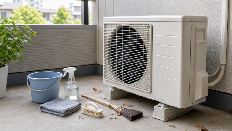室外機掃除はどこまで自分でできる？安全な手順とやってはいけない注意点
