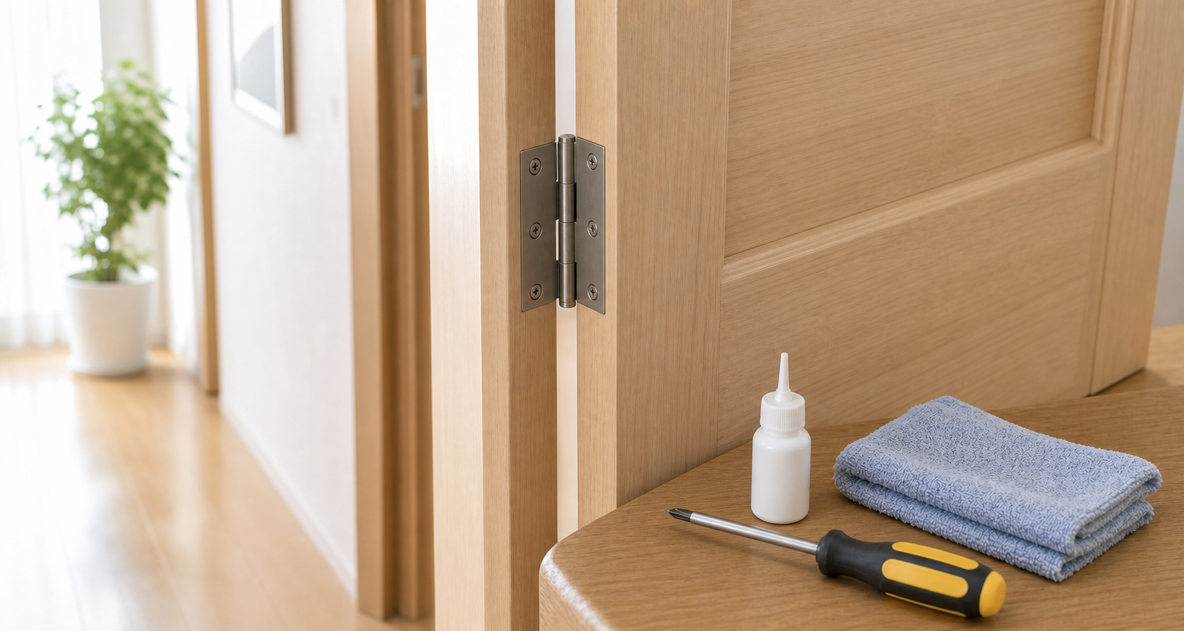 玄関臭い対策に使う掃除道具のイメージ