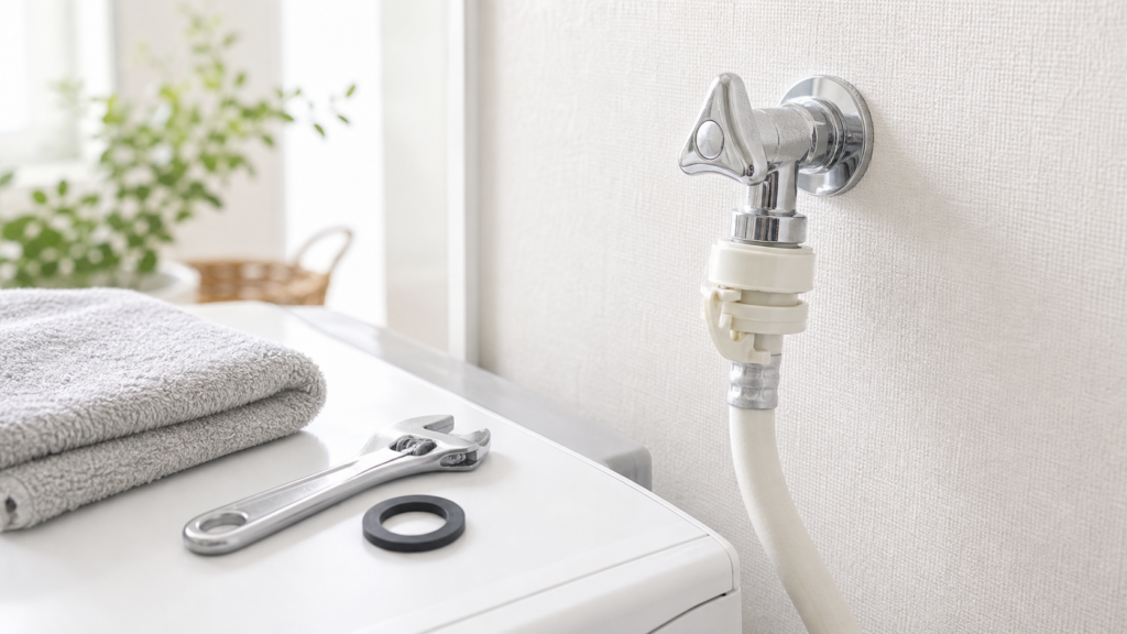 洗濯機の蛇口パッキン交換方法のイメージ